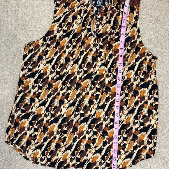 Bobeau Brown & Cream Abstract Print Sleeveless Blouse | Size M | NWOT - Picture 7 of 8